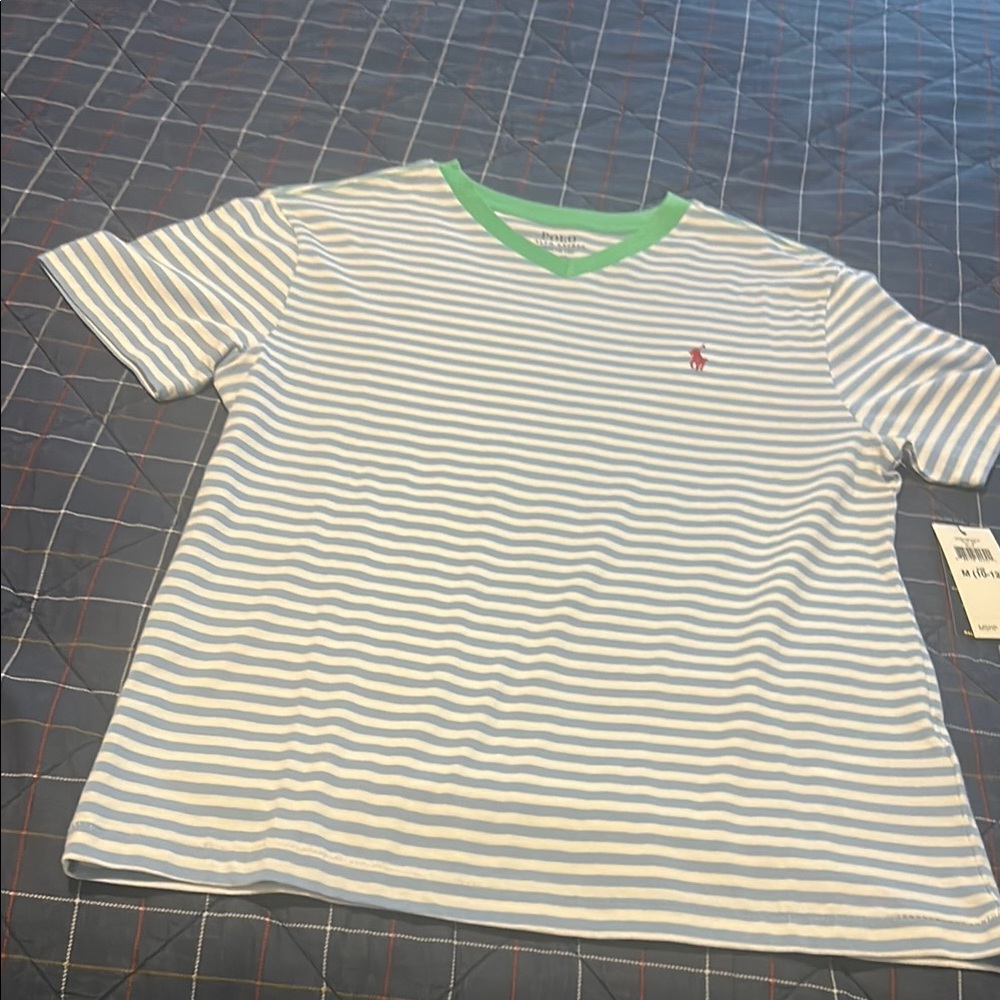 Polo by Ralph Lauren Blue and Green Short Sleeve Tee
